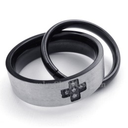 Titan-Anhänger-Halskette Mit Ineinandergreifenden Ringen Für Paare (Kostenlose Kette) (Ein Paar)