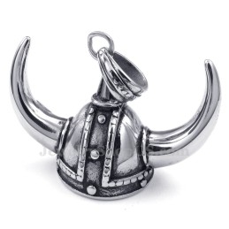 Halskette Mit Helmanhänger Aus Titan Mit Horn (Kostenlose Kette)