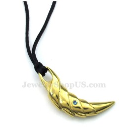 Halskette Mit Talon-Anhänger Aus Goldenem Titan (Kostenlose Kette)