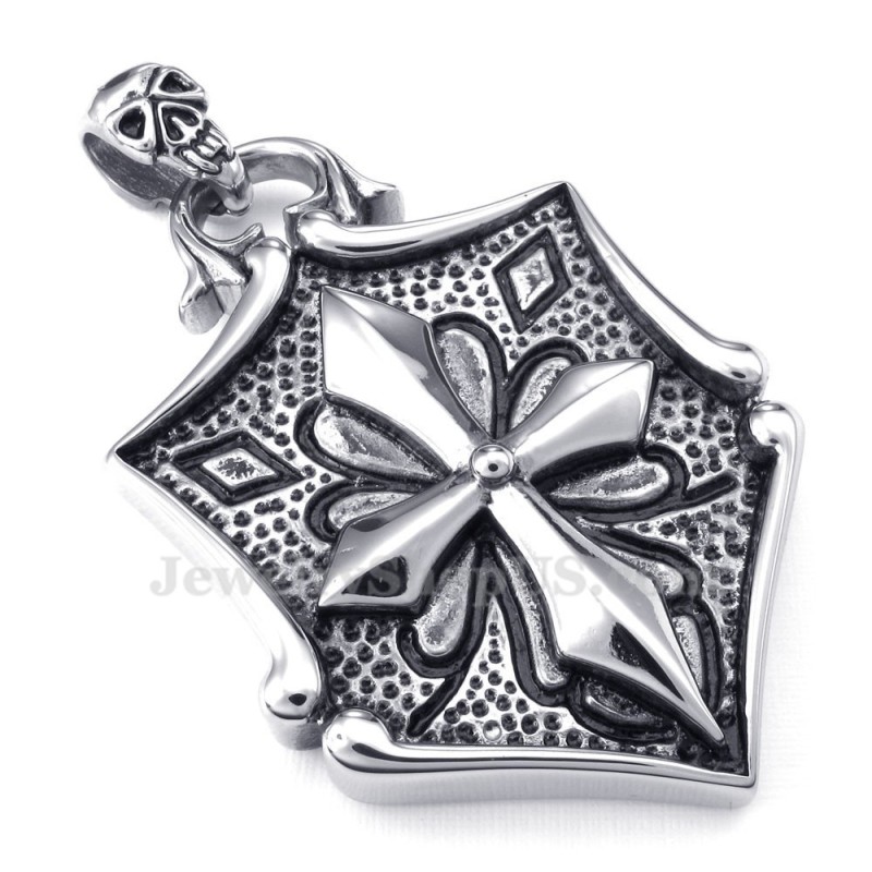 Halskette Mit Titan-Anhänger „Cross Cards“ (Kostenlose Kette)