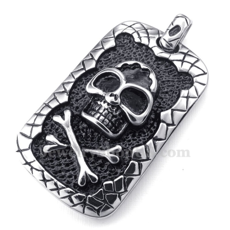 Cards Halskette Mit Totenkopf-Anhänger Aus Titan (Kostenlose Kette)