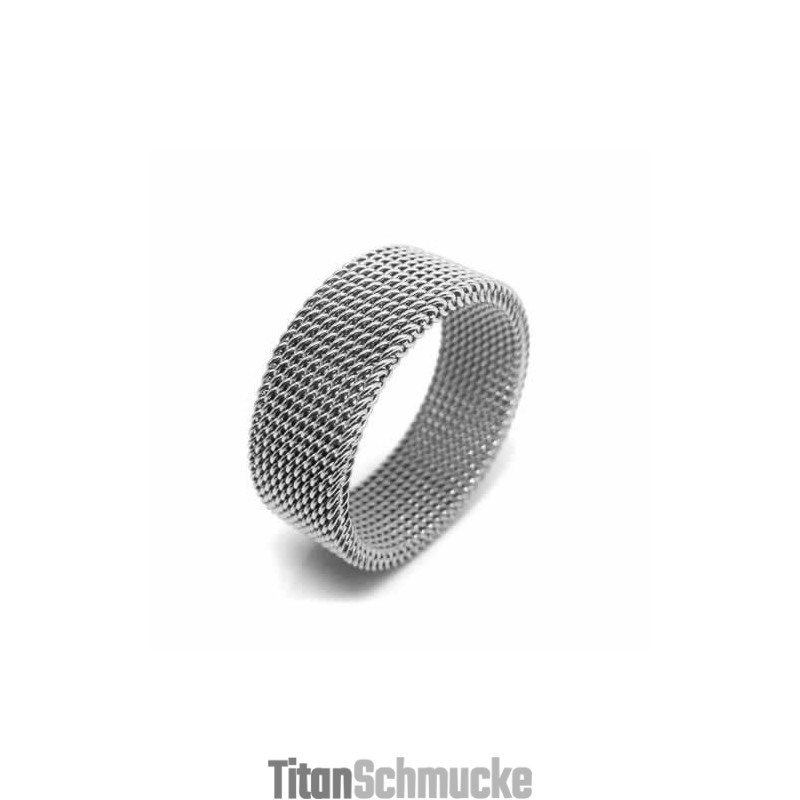 Meshed Unisex 8Mm Titanring