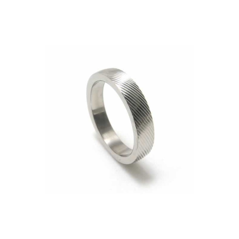 4 Mm Titanring Mit Kreuzmaserung 4 Mm Titanring Mit Kreuzmaserung