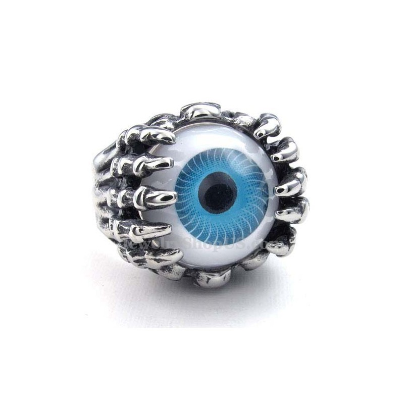 Titanring Mit Blauem Auge