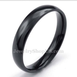 4 Mm Glatter Schwarzer Titanring