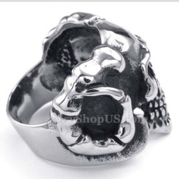 Totenkopfring Aus Titan