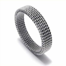 Meshed Unisex 4Mm Titanring