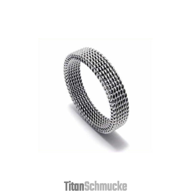 Meshed Unisex 4Mm Titanring