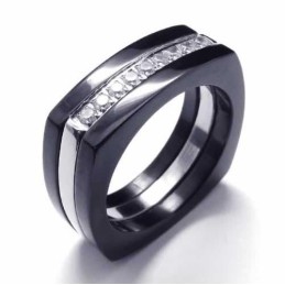 8 Mm Unisex Schwarzer Titan-Bandring