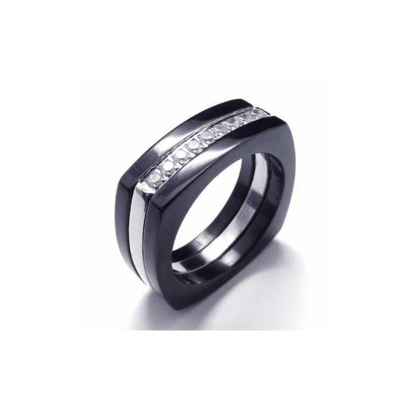 8 Mm Unisex Schwarzer Titan-Bandring