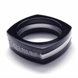 8 Mm Unisex Schwarzer Titan-Bandring