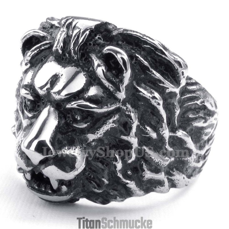 Löwenkopfring Aus Titan Löwenkopfring Aus Titan
