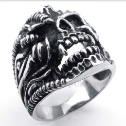 Totenkopfring Aus Titan