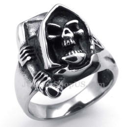 Totenkopfring Aus Titan