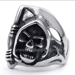 Totenkopfring Aus Titan