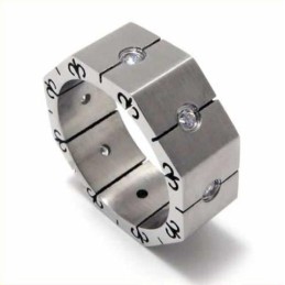 8 Mm Court-Band-Ring Aus Titan Mit