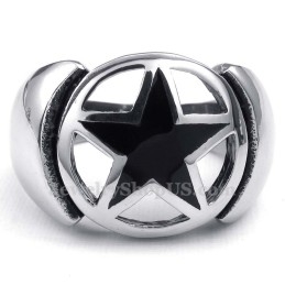 Titanring Mit Fünfzackigem Stern