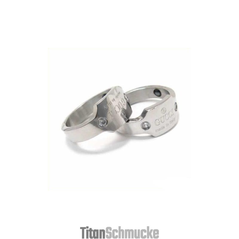 5 Mm Court-Band-Ring Aus Titan Mit Diamanteneinlage 5 Mm Court-Band-Ring Aus Titan Mit Diamanteneinlage