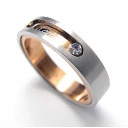5 Mm Court-Band-Ring Aus Titan Mit