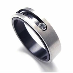5 Mm Court-Band-Ring Aus Titan Mit