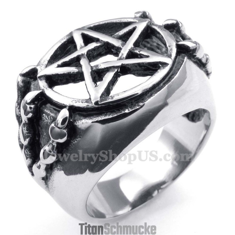 Hohler Fünfzackiger Sternring Aus Titan Hohler Fünfzackiger Sternring Aus Titan