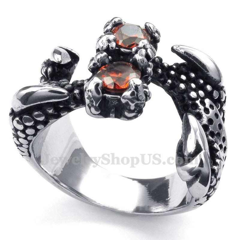 Titan-Pfotenring Mit Rotem Strass