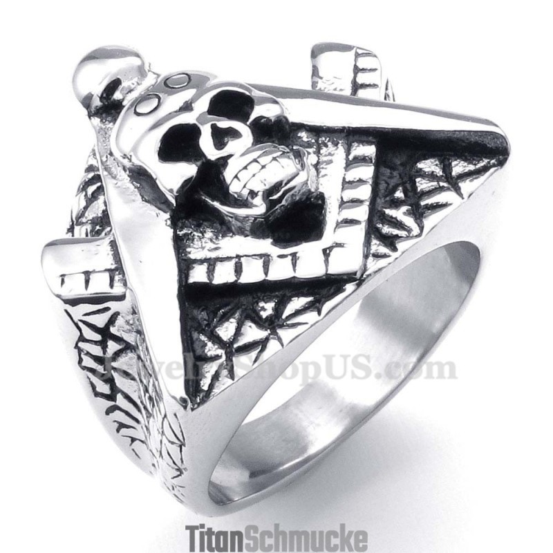 Titan Freimaurer Totenkopf Ring Titan Freimaurer Totenkopf Ring