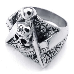 Titan Freimaurer Totenkopf Ring