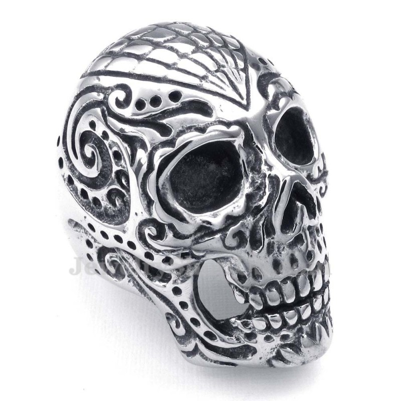 Totenkopfring Aus Titan