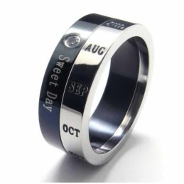 Sweet Day – 8 Mm Großer Court-Band-Ring Aus Titan Mit