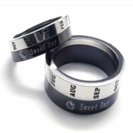 Sweet Day – 8 Mm Großer Court-Band-Ring Aus Titan Mit