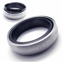 Eternal & Forever – 6 Mm Großer Court-Band-Ring Aus Titan Mit