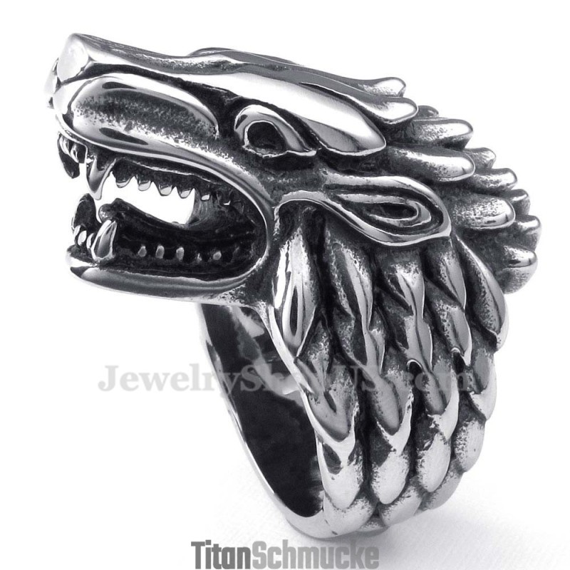 Wolfskopfring Aus Titan Wolfskopfring Aus Titan