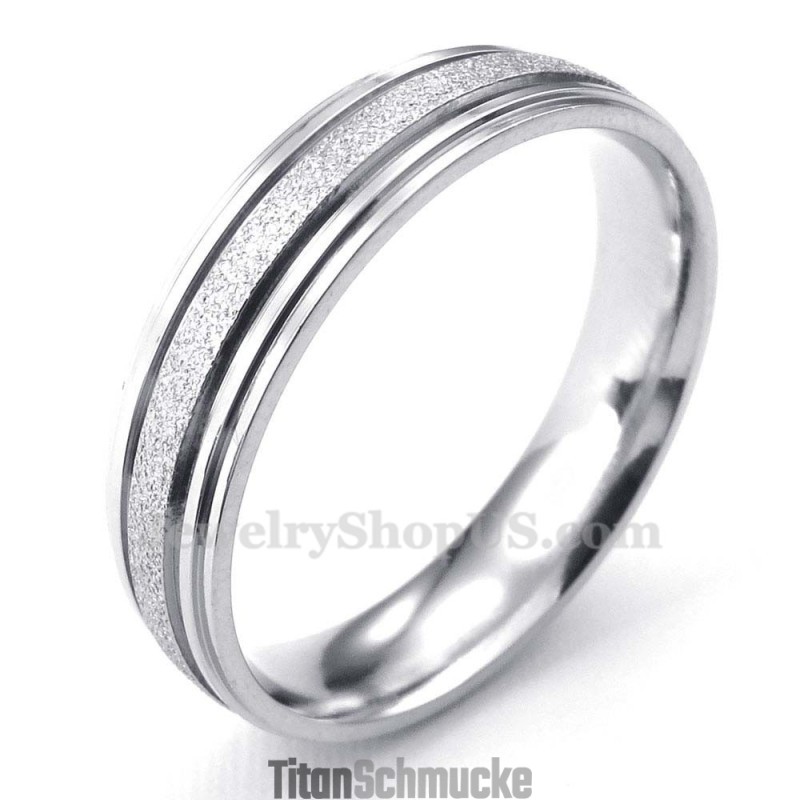 Sandgestrahlter Titan-Liebesring (Herren) Sandgestrahlter Titan-Liebesring (Herren)