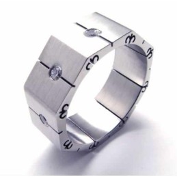 8 Mm Court-Band-Ring Aus Titan Mit