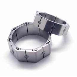 8 Mm Court-Band-Ring Aus Titan Mit