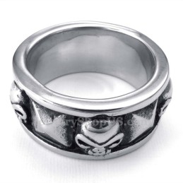 Totenkopfring Aus Titan