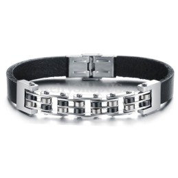 Heißer Verkauf Männer Titan Leder Armband C839