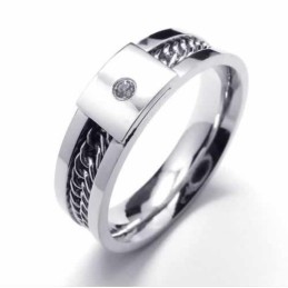 6 Mm Court-Band-Ring Aus Titan Mit