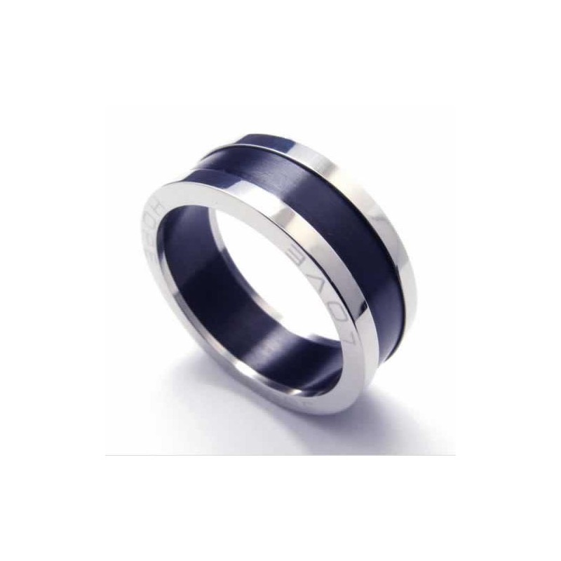 Love 8Mm Schwarzer Titanring