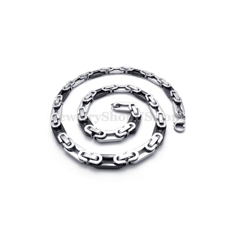 Elegante Schwarze Herren Titan Halskette Kette Elegante Schwarze Herren Titan Halskette Kette