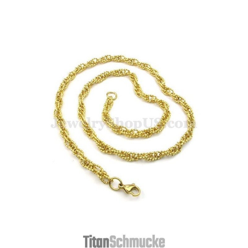 Heißer Verkauf Gold Herren Titan Halskette Kette Heißer Verkauf Gold Herren Titan Halskette Kette