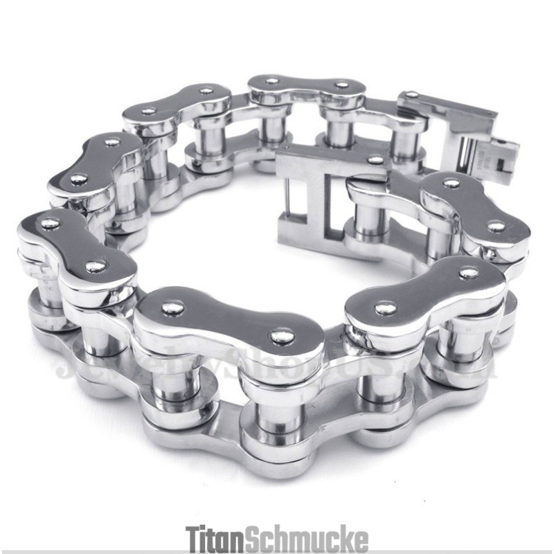 Herren-Fahrradkettenarmband Aus Titan