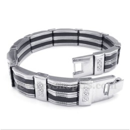 Herrenarmband Aus Titan Und Kautschuk