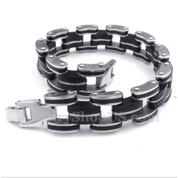 Herrenarmband Aus Titan Und Kautschuk