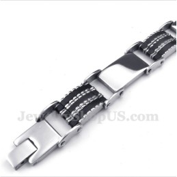 Herrenarmband Aus Titan Und Kautschuk
