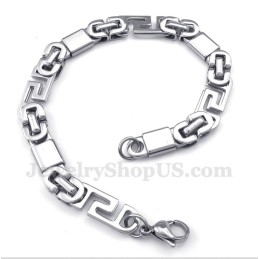 Herrenarmband Aus Titan Mit Griechischem Mäandermuster
