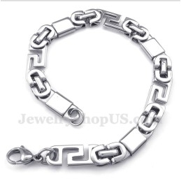 Herrenarmband Aus Titan Mit Griechischem Mäandermuster