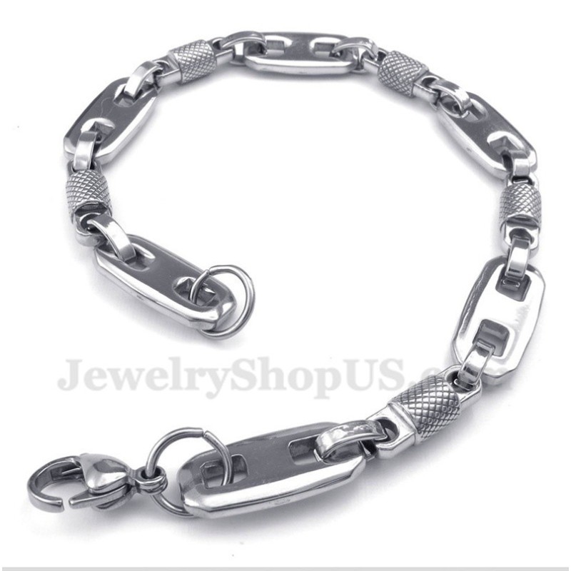 Herrenarmband Aus Titan Mit Runden Perlen
