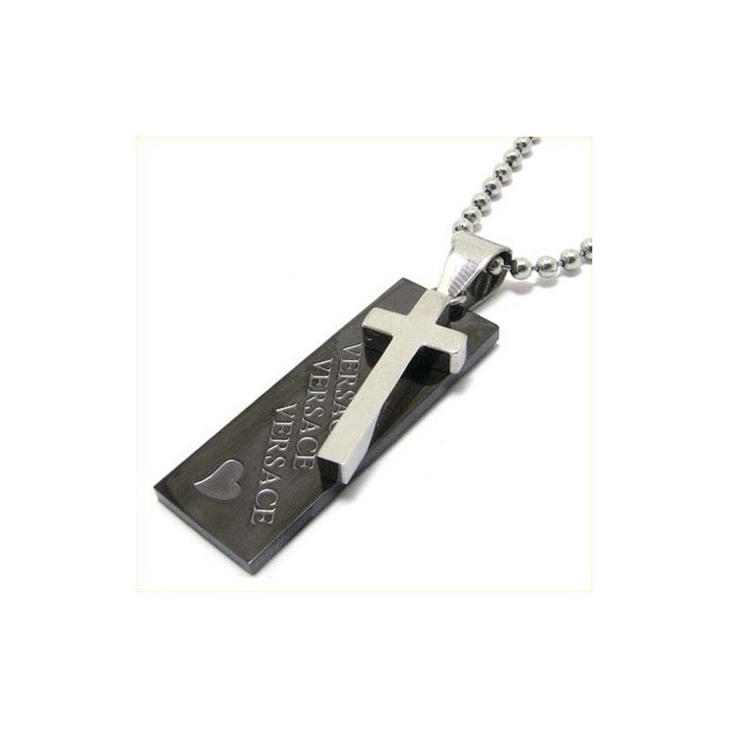 Love Heart Kreuzanhänger Aus Schwarzem Titan Love Heart Kreuzanhänger Aus Schwarzem Titan